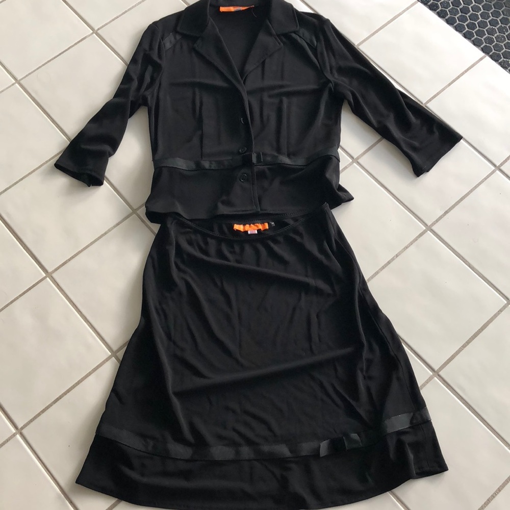 Cynthia Steffe  2 piece black Skirt and Jacket Set